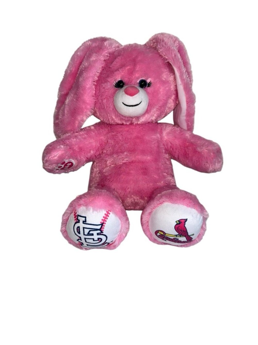 2017 Build a Bear workshop BAB St. Louis Cardinals PINK Bunny Rabbit Genuine MLB